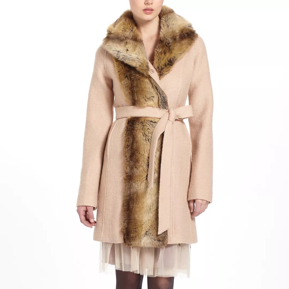 Anthropologie Elevenses DIVNA Fur Coat Size 4